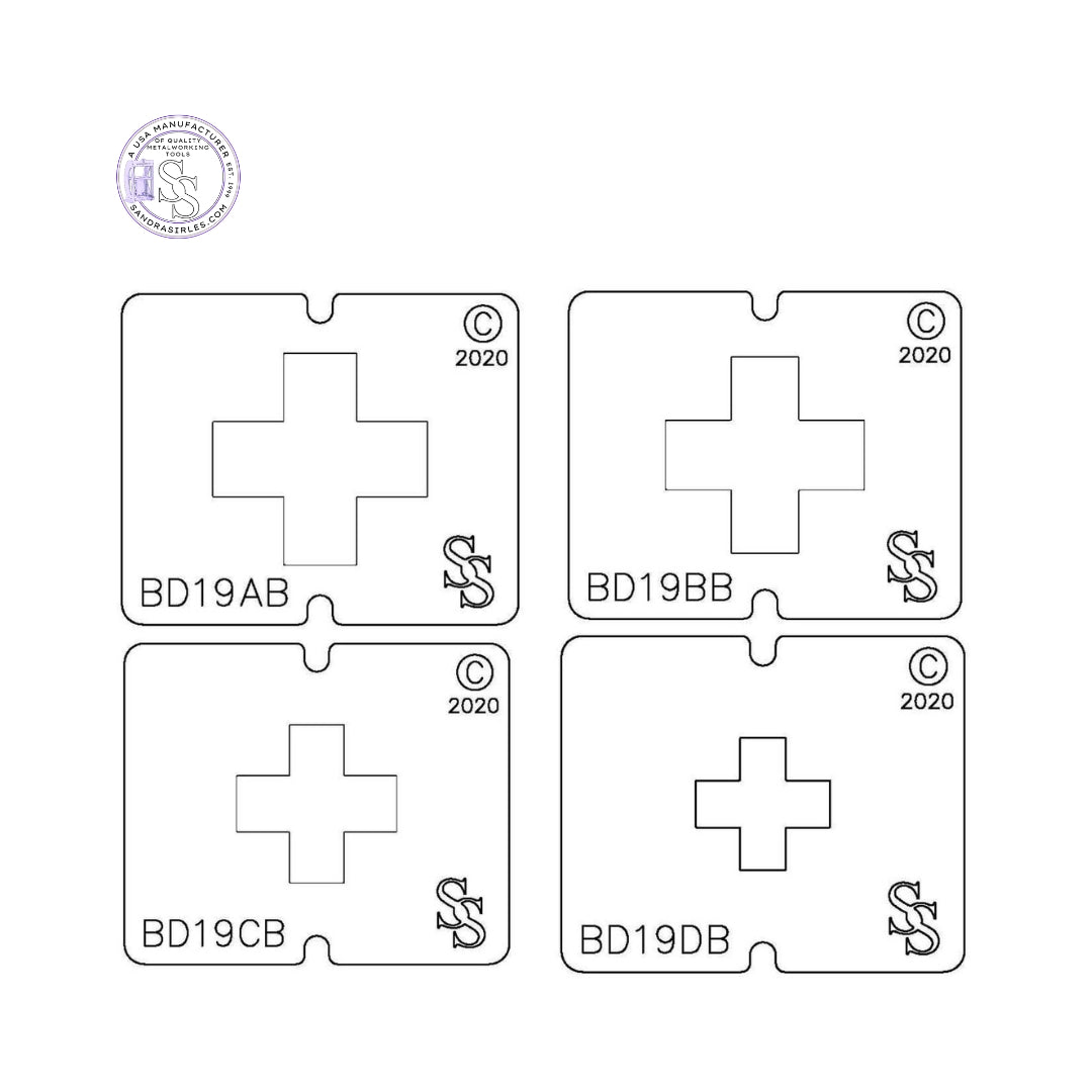 SS BLANKING DIE 3 PIECE SET BD19 CROSS